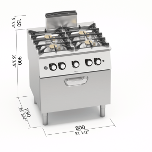 COCINA S700 CON HORNO MOD. SG7F4+FG