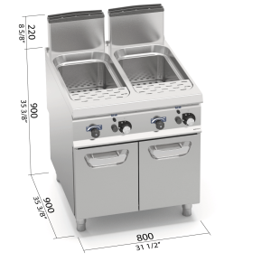CUECEPASTAS GAS S900 MOD. SG9CP80