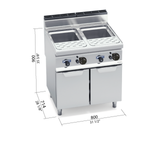 CUECE PASTAS 700  MOD. CPG80E "30+30L. GAS"