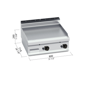 FRYTOP 700 MOD. G7FL8B-2 "FE GAS SOBREMESA"