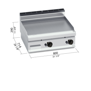 FRYTOP 700 MOD. G7FR8B-2 "FE GAS SOBREMESA"