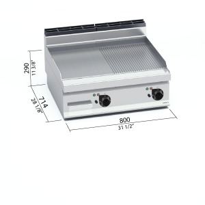 FRYTOP 700 MOD. E7FM8BP-2 "FE L/R ELEC. SOBREMESA"