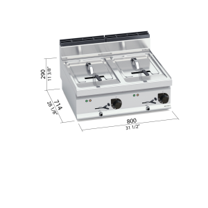 FREIDORA 700 MOD. E7F10-8B "10+10L/S. SOBREMESA"