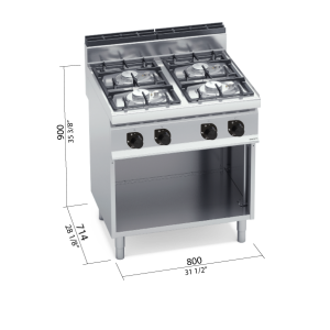 COCINA 700 MOD. G7F4MP  " 4F TOP GAS"