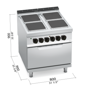 COCINA 900 MOD. E9PQ4+FE "4F CUAD. ELEC.+HORNO"