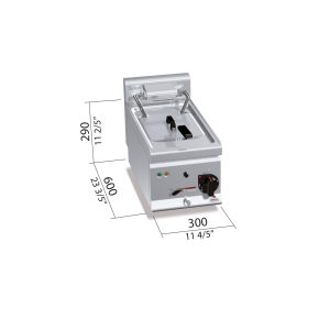 FREIDORA 600 MOD. E6F10-3BS 9KW. "10L. ELEC."