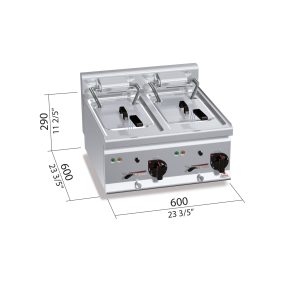 FREIDORA 600 MOD. E6F10-6BS "10+10L. ELEC."