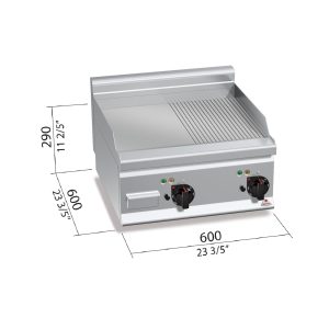 FRYTOP 600 MOD. E6FM6BP-2 "ELEC. L/R FE."