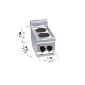 COCINA 600 MOD. E6P2B "2F ELEC."