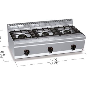 COCINA 600 MOD. G6F3BH12 "3F GAS"