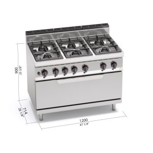 COCINA 700 MOD. G7F6P+T "6F + H GRANDE"