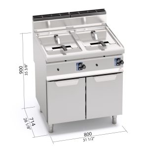 FREIDORA 700 MOD. GL10+10M "10+10L GAS MUEBLE"