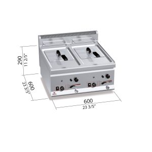 FREIDORA 600 MOD. GL8+8B "8+8L. GAS SOBREMESA"